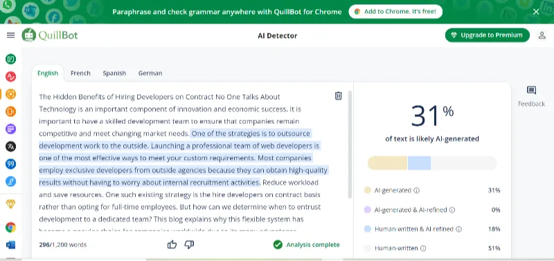 How Accurate Is QuillBot AI Detector: Key Features of QuillBot AI Detector